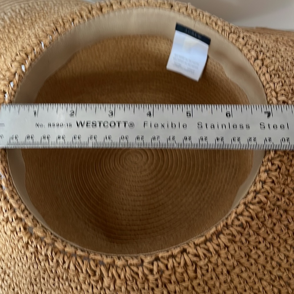 J.Crew Beach Hat 94% Paper 6% Polyester One Size Floppy Topper - Picture 8 of 10